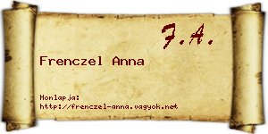 Frenczel Anna névjegykártya